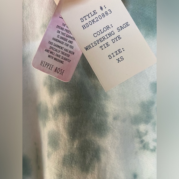 Hippie Rose Whispering Sage Tie-Dye Crewneck Sweatshirt XS - Picture 4 of 5